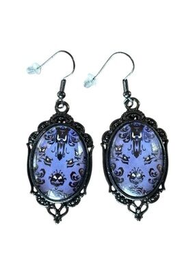 Walt Disney World Disneyland The Haunted Mansion Wallpaper Dangle Earrings NEW!